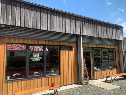 Stop at the Hayshed Gallery in Tighnabruaich to enjoy a locally roasted coffee by Argyll Coffee Roasters