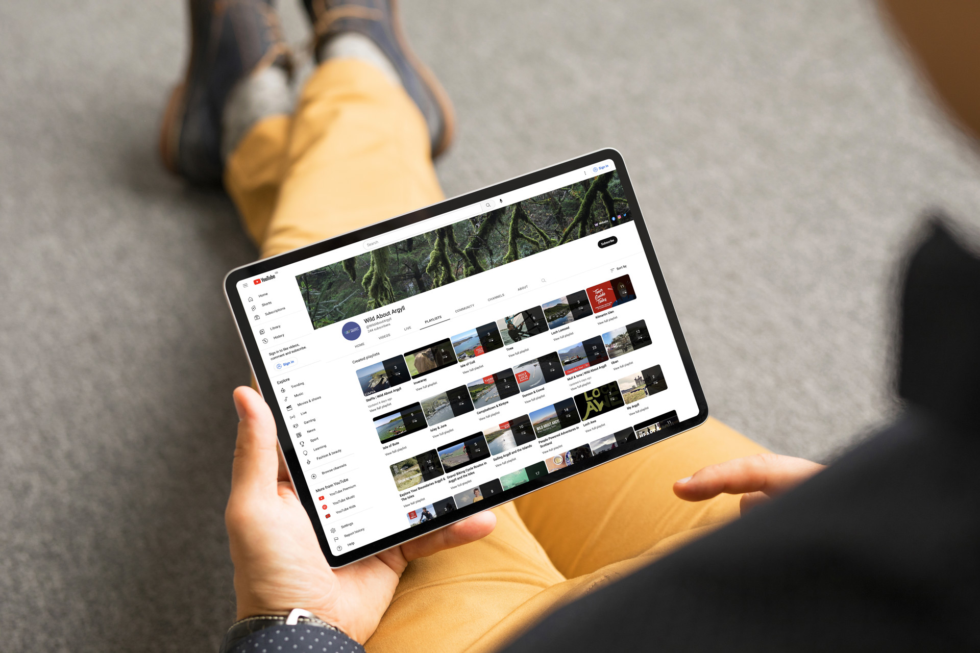 Background image - Youtube Screen